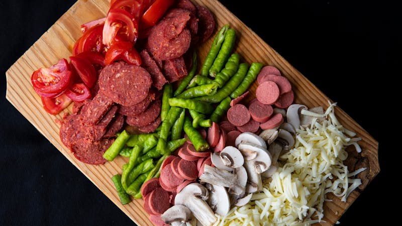 Pasta with tomato sauce and herbs