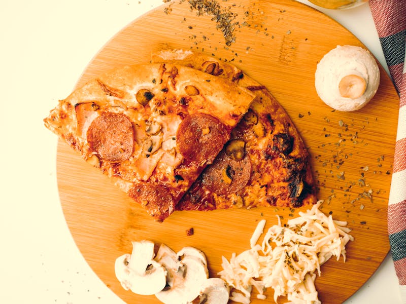 Caesar salad with croutons and dressing